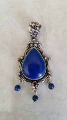 Silver Pendant - semi precious stone