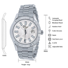 COSMIC STEEL CZ WATCH | 5628652