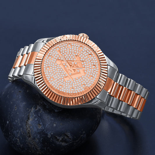 ARIES MASONIC ICED OUT HIP HOP METAL WATCH | 5629918