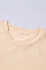 Blank T Shirt - Orange Crewneck Rolled Up Short Sleeve Plain T-Shirt Customized