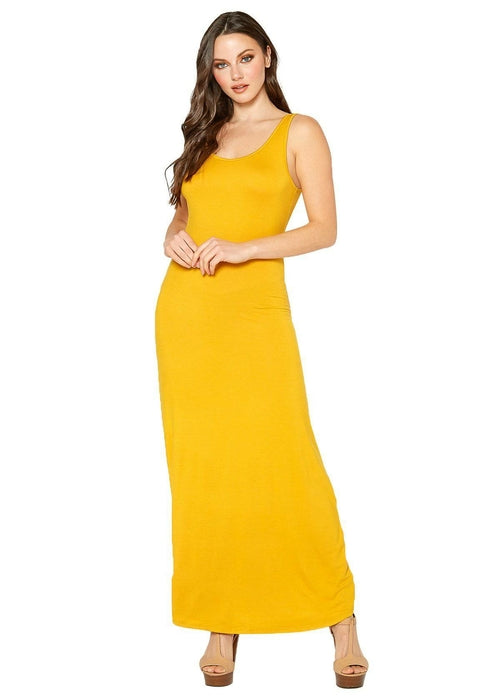 Women's Sleeveless Scoop Neck Maxi Dress