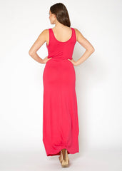 Women's Sleeveless Scoop Neck Maxi Dress