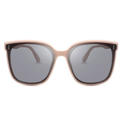 GM2001 - Square Classic Oversize Flat Top Polarized Fashion Sunglasses