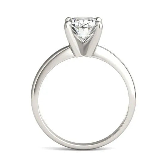 2 CTW Oval Lab Grown Diamond Solitaire Engagement Ring 14K White Gold