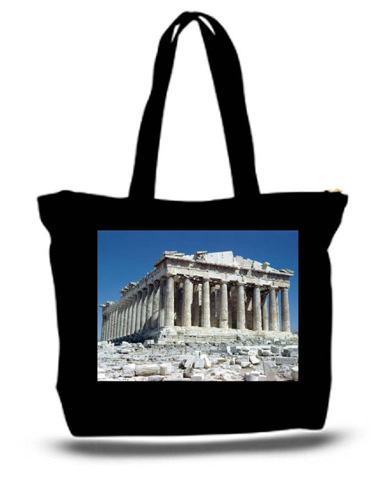 Greece Acropolis Large Tote Grocery & Stuff Bag