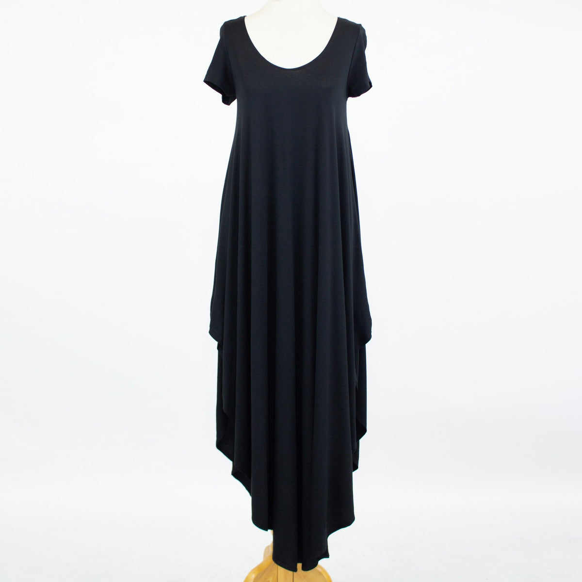 Side Slit Short Sleeve Casual Maxi Dress