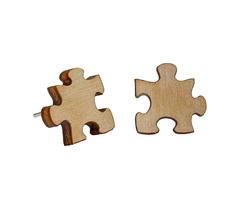 Puzzle Piece Stud Earrings