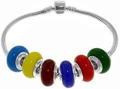 Galaxy Gold GG Genuine Murano Glass Charm Fit Pandora Charm Bracelets,925 Sterling Silver Colored Swirl Rainbow Holliday Dark Red Charm Original Glass Bead for Bracelet and Necklace