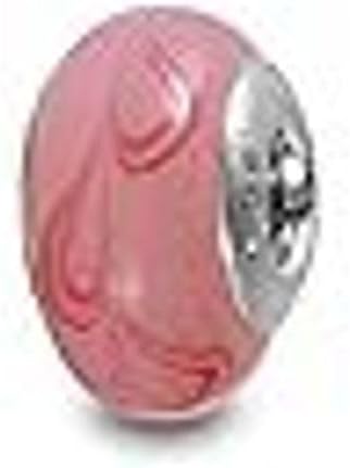 Galaxy Gold GG Genuine Murano Glass Charm Fit Pandora Charm Bracelets,925 Sterling Silver Colored Swirl Rainbow Pink Serenity Charm Original Glass Bead for Bracelet and Necklace