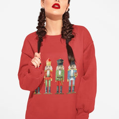 Womens Nutcracker Toy Soldiers Sweatshirt