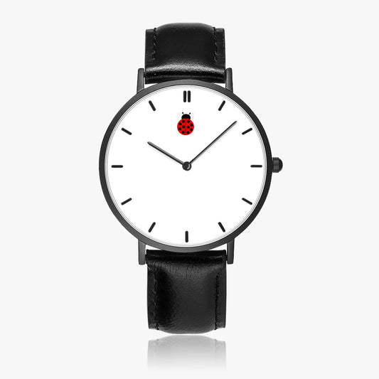 Jacki Easlick Ladybug Ultra-Thin Leather Strap Quartz Watch