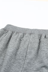 Grey Mama Letter Print Drawstring High Waisted Jogger Pants