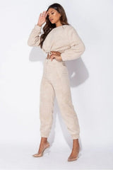 Teddy Borg Cropped Top Jogger Lounge Set