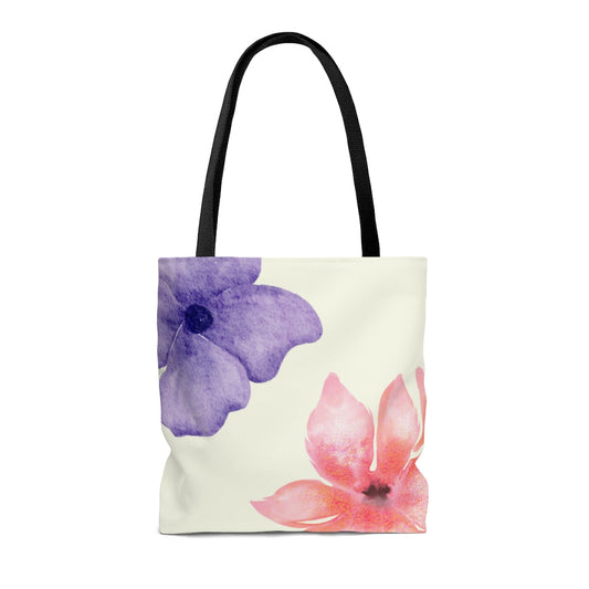 Fresh Floral Print Beach Shopper Tote Bag Medium