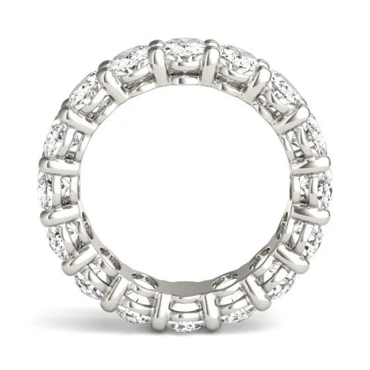 5 5/8 CTW Oval Lab Grown Diamond Couture Classic Eternity Ring 14K