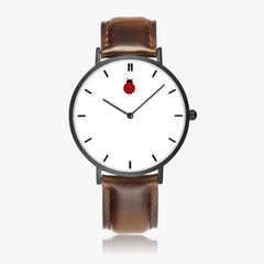 Jacki Easlick Ladybug Ultra-Thin Leather Strap Quartz Watch