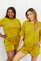 In The Moment Full Size Lounge Set in Olive Mustard