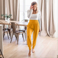 High-waisted Smocked Lounge Jogger Pants