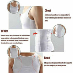 Men's Slimming Vest Body Shaper Corrective Posture Belly Compression