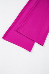 Bright Pink Bowknot Strapless Wide Leg Jumpsuit