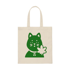 Cat & Weed Fun Canvas Tote Bag