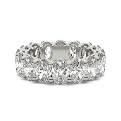 5 5/8 CTW Oval Lab Grown Diamond Couture Classic Eternity Ring 14K