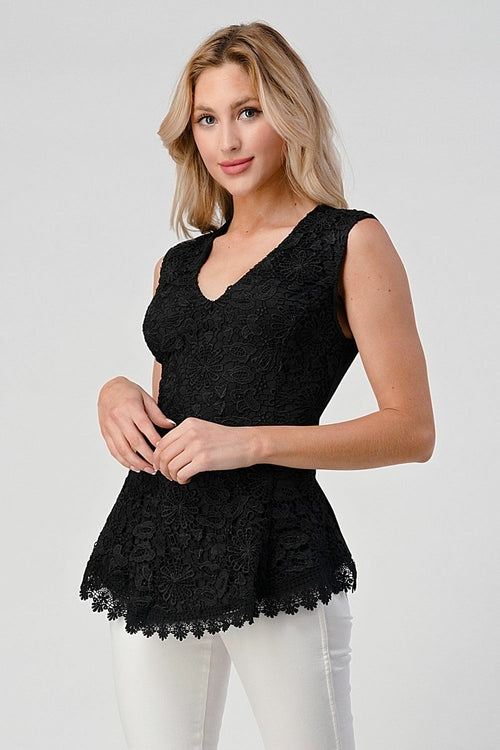 V-Neck Cami Lace Top