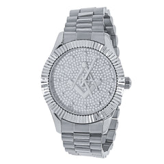 ARIES MASONIC ICED OUT HIP HOP METAL WATCH | 562991