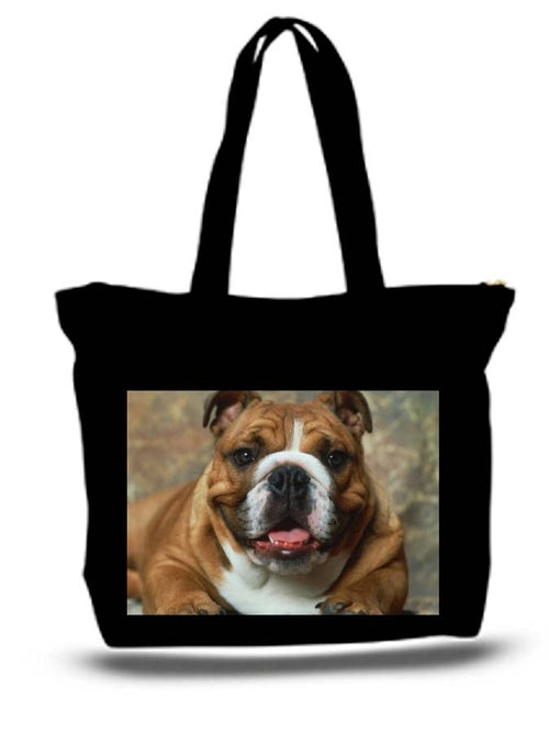 Bulldog Large Tote New Zipper Bag