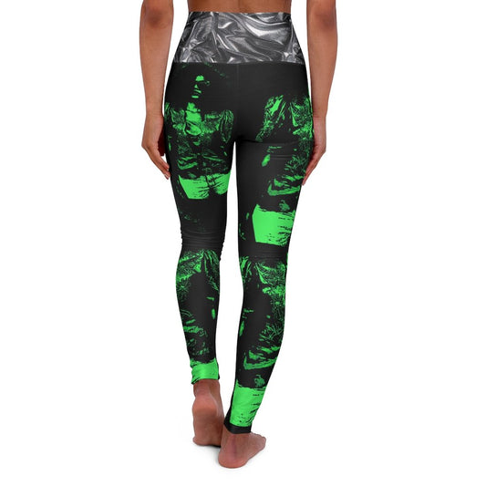 Sunny Green High Waisted Yoga Leggings Original Artwork