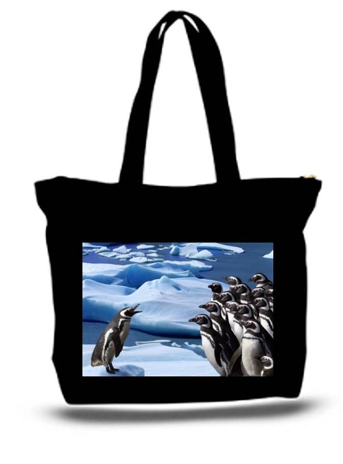 Penguins Todays Men Assignment Catch Fish Large Tote Grocery