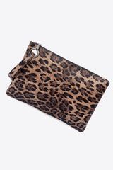 Leopard Vegan Leather Clutch