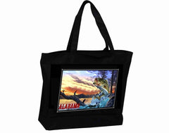 Tote Bag XXL Travel Poster Bass Fishing in Alabama