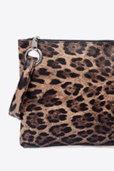 Leopard Vegan Leather Clutch