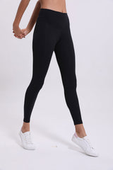 Black Sports High Waist Ankle Length Leggings