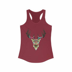 Color Elk Graphic Racerback Tank Top