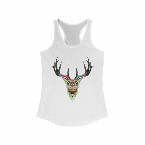 Color Elk Graphic Racerback Tank Top