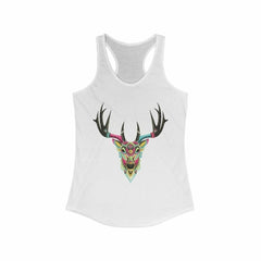 Color Elk Graphic Racerback Tank Top