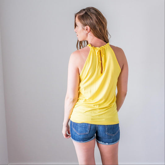 Back Keyhole Halter Tank