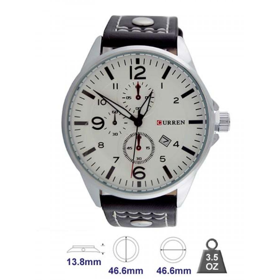 Curren Brand Leather Strap Watch for Mens