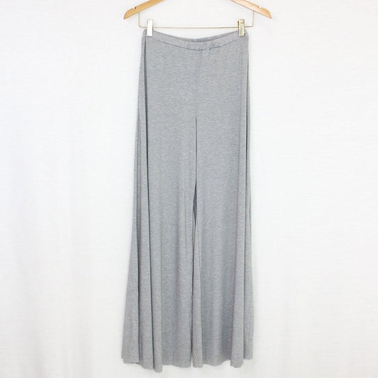 Elastic Waist Wide Leg Pants Grey