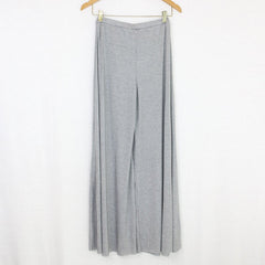 Elastic Waist Wide Leg Pants Grey