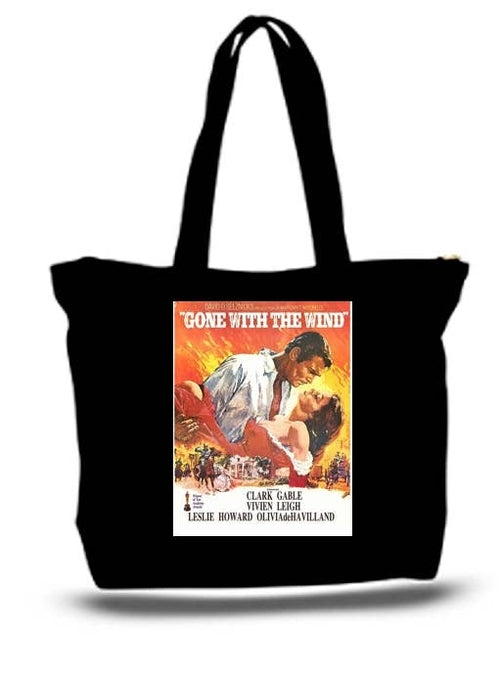 Gone with the Wind Poster Large Tote Grocery & Stuff Bag