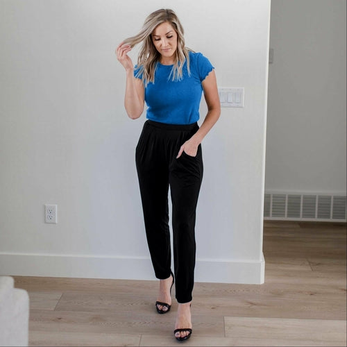 Ity Pleated Waist Pants With Side Pockets