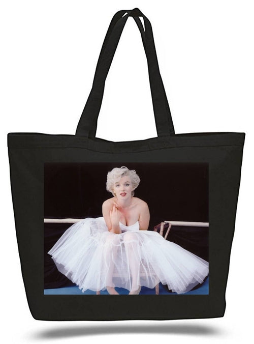 Marilyn Monroe in Tutu Large Tote Grocery & Stuff Bag