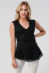 V-Neck Cami Lace Top