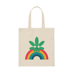 Weed & Rainbow Fun Canvas Tote Bag