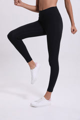 Black Sports High Waist Ankle Length Leggings