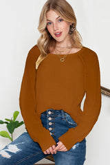 White Plain Raglan Sleeve Casual Pullover Sweater