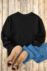 Smoke Green Solid Color Drop Shoulder Terry Sweatshirt